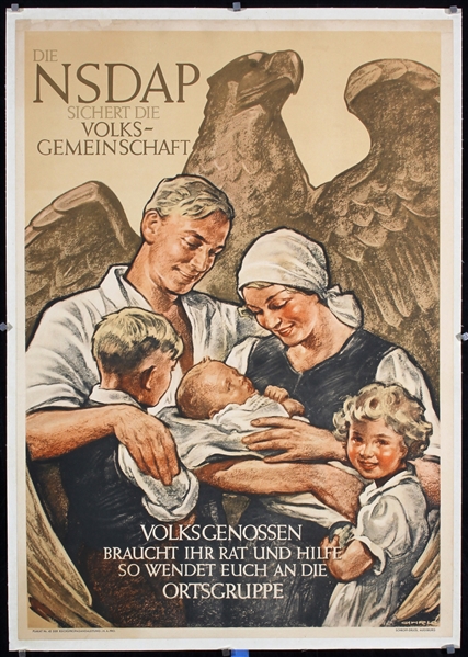 Die NSDAP sichert die Volksgemeinschaft by Rene Ahrle, ca. 1942