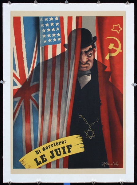 Et derriere: Le Juif (And behind it - the Jew) by Bruno Hanich, 1944