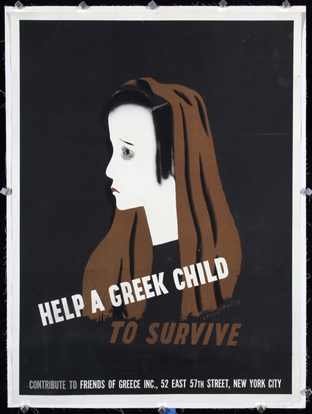 Help a Greek child to survive by Edward McKnight Kauffer, ca. 1944