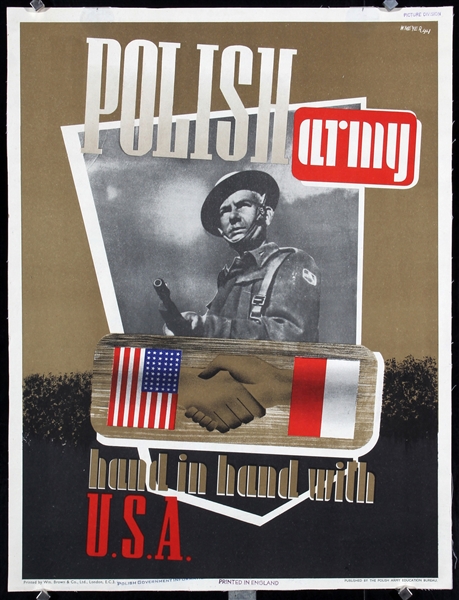 Polish Army hand in hand with U.S.A. by W. Meyer, 1944