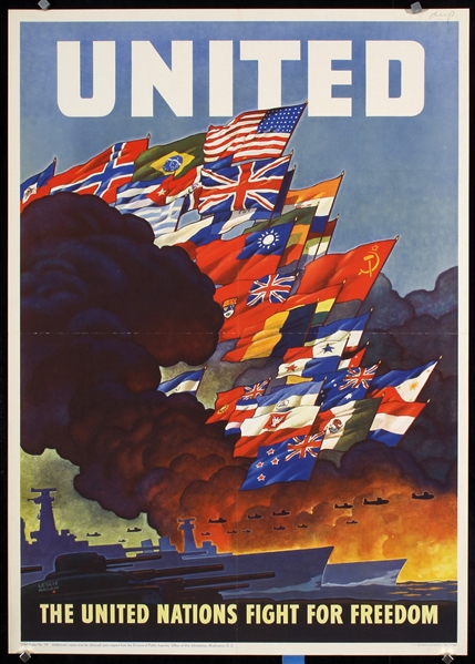 United - The United Nations fight for Freedom by Leslie Darrell Ragan, 1943