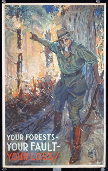 Your Forests - Your Fault - Your Loss (3 Posters) by James Montgomery Flagg, ca. 1941