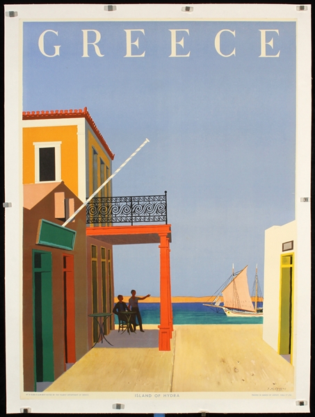 Greece - Island of Hydra by J. Mogcyris, ca. 1948