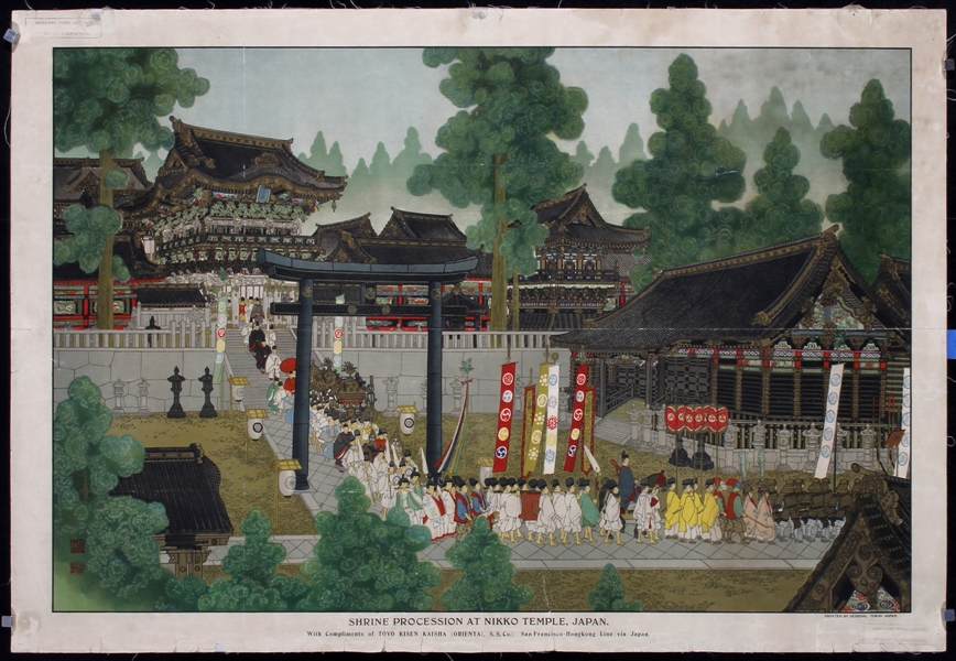 Shrine Procession at Nikko Temple Japan by Anonymous - Japan, ca. 1930