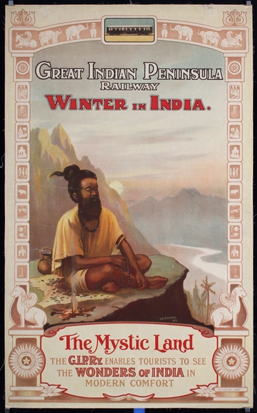 Winter In India - The Mystic Land (Railway) by V.H. Veevers, 1912