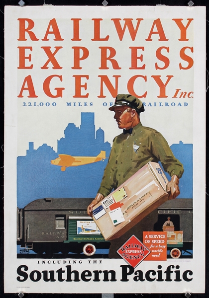 Southern Pacific - Railway Express Agency by Maurice Logan, 1930