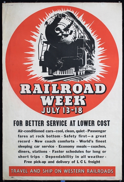 Railroad Week - Western Railroads by Anonymous, ca. 1933