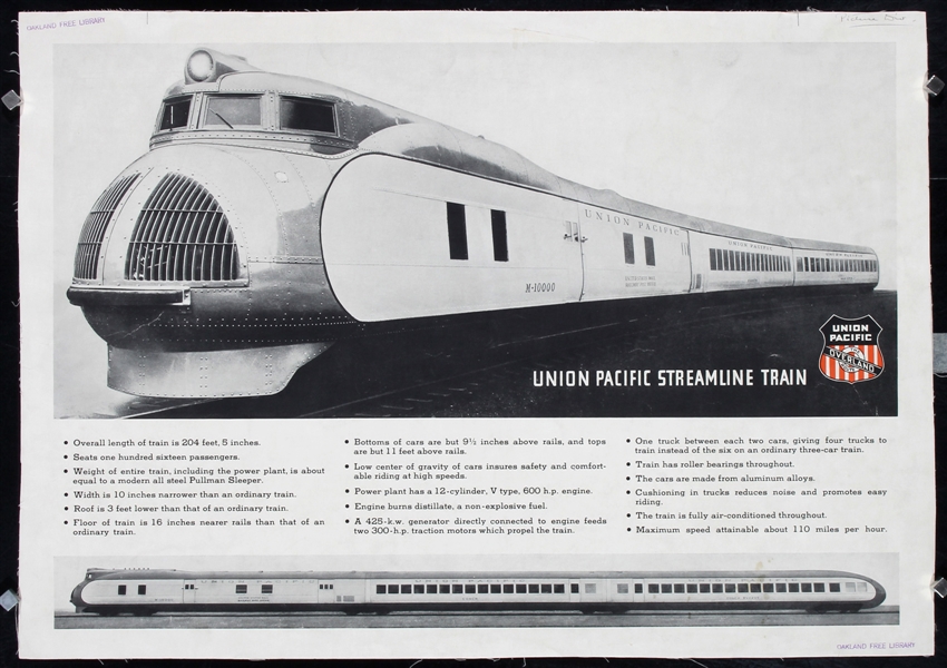 Union Pacific Streamline Train by Anonymous - USA, ca. 1935