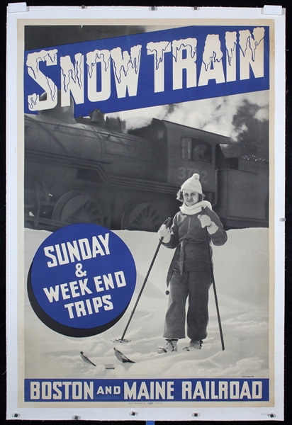 Snow Train - Boston and Maine Railroad by Harold (Photo) Orne, ca. 1940