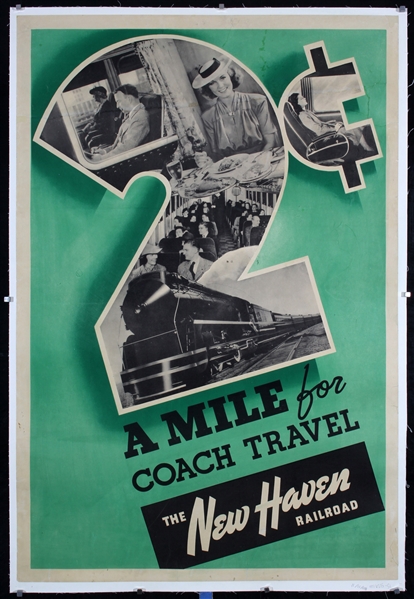 New Haven Railroad - A Mile for Coach Travel by Anonymous - USA, ca. 1940