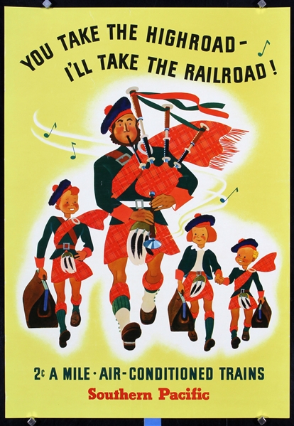 Southern Pacific - You take the Highroad by Ray Bethers, 1939