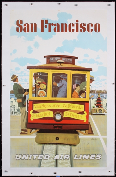 United Air Lines - San Francisco (Cable Car) by Stanley Walter Galli, ca. 1960