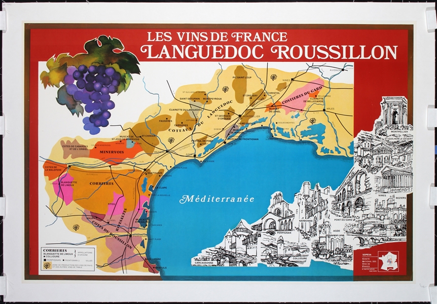 Les Vins de France- Languedoc Roussillon by AnonymousFranceFrance, ca. 1970