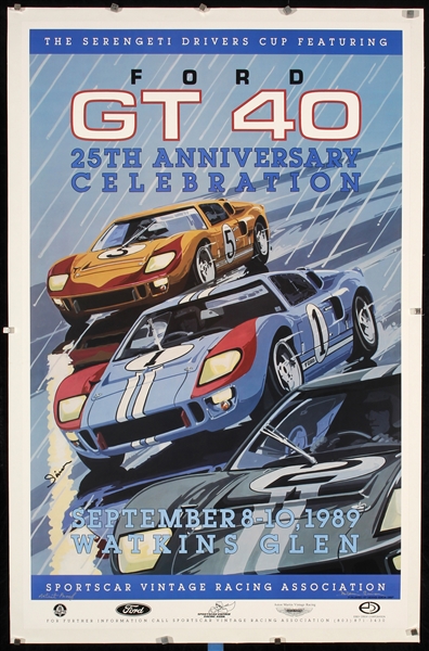 Ford GT40 - 25th Anniversary Celebration by Dennis Simon, 1989