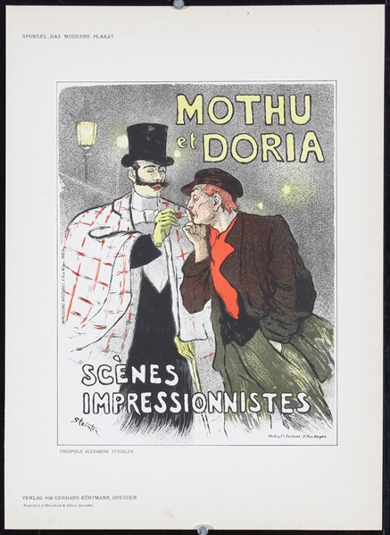 Mothu et Doria (3 Steinlen Prints) by Theophile-Alexandre Steinlen, 1897