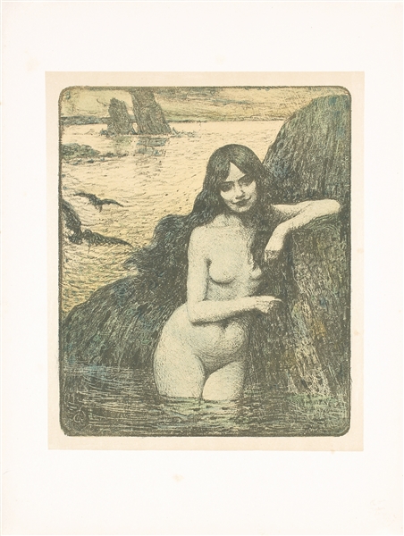 L´Estampe Moderne (Sirene) (3 Prints) by Charles Francois Prosper Guerin, 1898