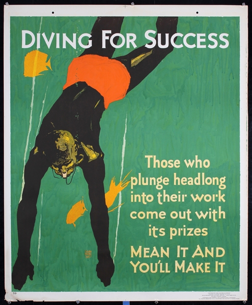 Diving for Success by Willard Frederic Elmes, 1929