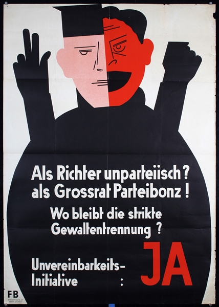 Als Richter Unparteiisch? Ja by FB Monogr, ca. 1936