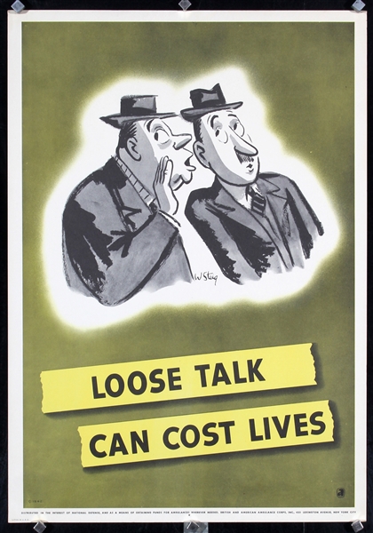 Loose talk can cost lives by William Steig, 1942