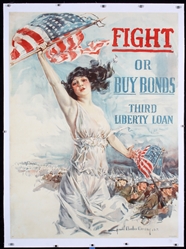 Fight or Buy Bonds - Third Liberty Loan (Large Version) by Howard Chandler Christy, 1917