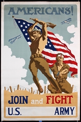 Americans - Join and Fight by Edwin de la Laing, 1918