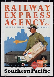 Southern Pacific - Railway Express Agency by Maurice Logan, 1930