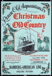 Hamburg-American Line - Christmas in the Old Country by Anonymous, 1928