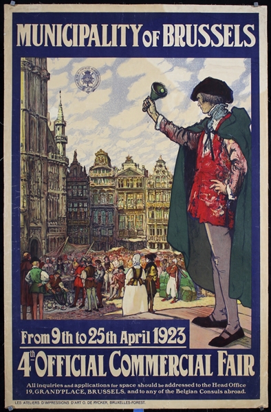 Brussels - Official Commercial Fair by Fernand Toussaint, 1923