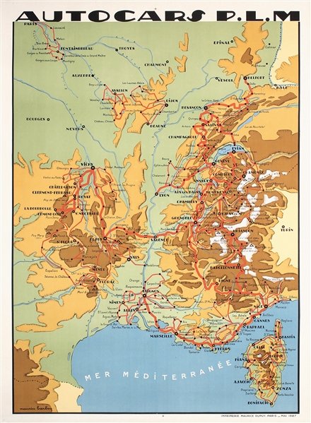 Autocars P.L.M. by Maurice Barbey, 1927