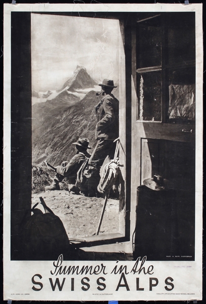 Summer in the Swiss Alps (Matterhorn) by August (Photo) Rupp, ca. 1935