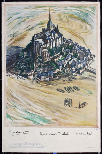 Le Mont Saint-Michel by C. Magossy, 1934