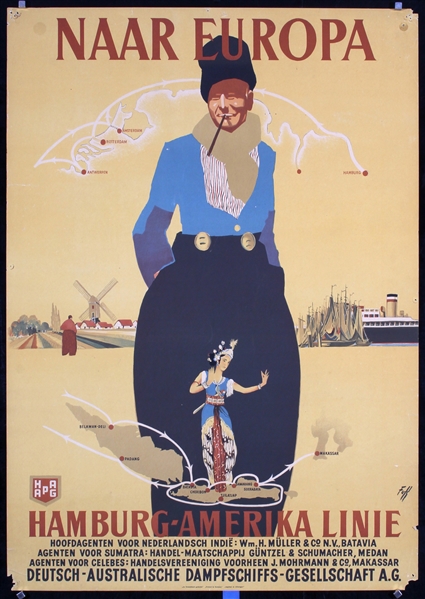 HAPAG - Naar Europa by Albert Fuss, ca. 1935