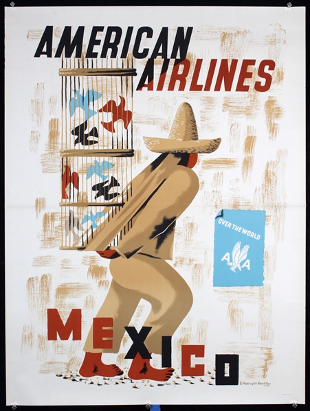 American Airlines - Mexico by Edward McKnight Kauffer, ca. 1950