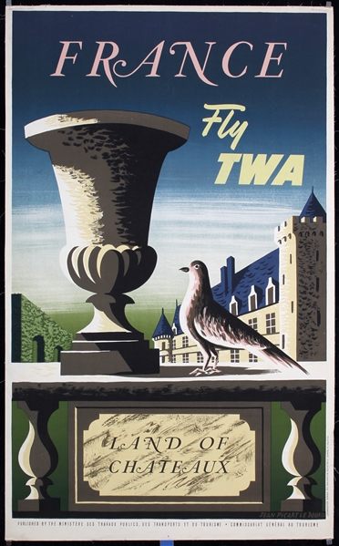 France - TWA by Jean Picart le Doux, 1950