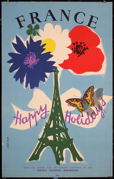 France - Happy Holidays by Jean Colin, 1951