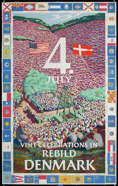 4. July - Visit Celebrations in Rebild Denmark by Henry Thelander, 1953