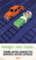 Voyagez sans risque - SNCF by Raymond Savignac, 1971